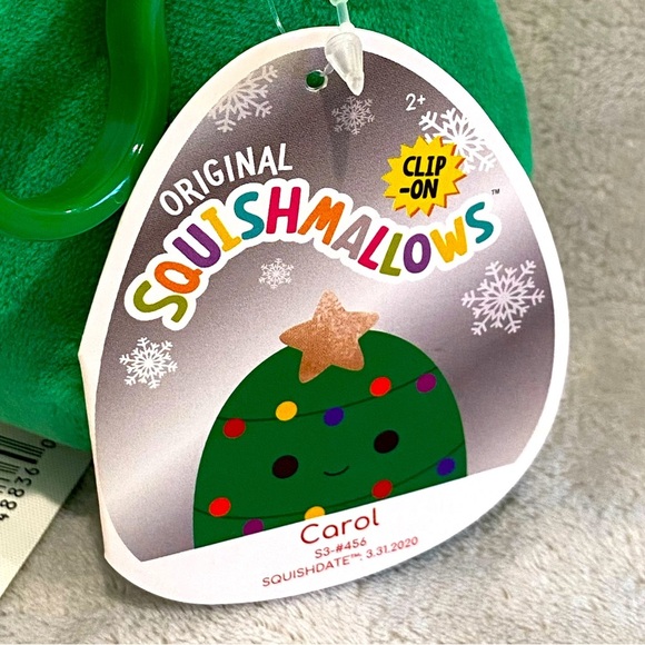 🎄 Carol Christmas Tree 🎄 clip 3” Holiday series NWT Squishmallows by Kellytoy - Picture 2 of 3